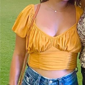 Perfect condition, MinkPink burnt orange crop top!